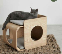 Maison pour animaux de compagnie universelle quatre saisons, vente en gros d'usine, villa de luxe amovible en bois pour chiens et chats, mobilier pour animaux de compagnie