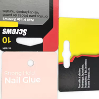 Carte en carton découpée sur mesure pour présentoir suspendu, imprimée recto-verso avec support en carton pour emballage sous blister