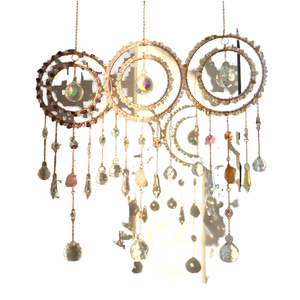 Venta al por mayor de atrapasol de cristal natural obsidiana de cuarzo transparente atrapasol colgante Feng Shui para curar la decoración del hogar carillón de viento de piedra - Product Image 4