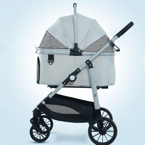 <span class=keywords><strong>Poussette</strong></span> de luxe pliable de haute qualité 2026 avec 4 roues, pour la marche en extérieur, les voyages, chariot pliable facile pour chats et chiens - Product Image 1