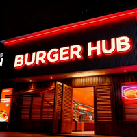 Letrero Comercial Exterior Personalizable, Iluminado, con Letras de Canal LED Frontales Blancas, Logotipo