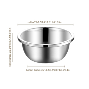 Cuenco de acero inoxidable para el hogar, utensilios gruesos para profundizar, hacer masa de pan, verduras y frutero, cuenco para sopa, cuenco para mezclar - Product Image 6