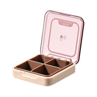 Pilulier quotidien médecine organisateur boîte 4 compartiments Portable vitamine étui à pilules pour voyager en plastique étui à médicaments poche