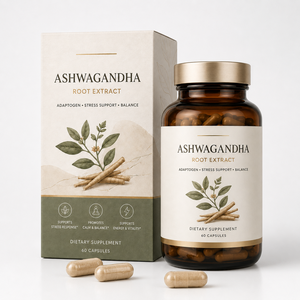 Extracto de Raíz de Ashwagandha 100% Natural Puro, Cápsulas de 600mg, Sin Rellenos, Sin <span class=keywords><strong>Gluten</strong></span> para Adultos, 5% de Withanólidos, Apoyo Inmunológico Vegano - Product Image 1