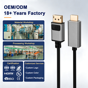 Cable <span class=keywords><strong>DisplayPort</strong></span> Macho <span class=keywords><strong>a</strong></span> <span class=keywords><strong>HDMI</strong></span> Macho de Alta Calidad con Carcasa de Aleación de Aluminio, 1.8m, 4K 60Hz, Cable DP <span class=keywords><strong>a</strong></span> <span class=keywords><strong>HDMI</strong></span> - Product Image 1