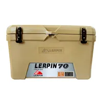 LERPIN-70L-B 70 litres, grande Mini boîte de bière de pique-nique Portable en plein air, boîte de refroidissement de glace isolée en plastique