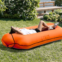 WOQI Canapé-lit gonflable imperméable et étanche pour la plage, le camping, avec oreiller pour l'extérieur et le salon