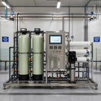 Système de traitement d'eau par osmose inverse (RO) monté sur châssis, contrôlé par PLC, 1000 LPH, automatique