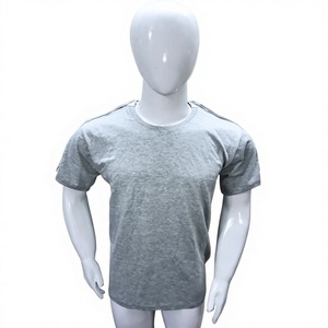<b>round</b> neck unisex dual Shoulder & Side Access <b>Post</b> Surgery & Rehab Unisex 100% Cotton men Casual Blank Solid Jersey Snap Shirts - Product Image 1