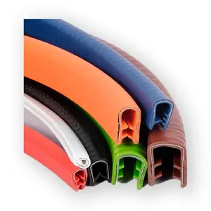 مخصص الحجم PVC تمهيد الطرف المحكم من المطاط على شكل حرف U معدني لحافة باب السيارة شريط مطاطي لحافة الباب