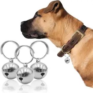 Hot sale pet bell dog pendant supplies collar accessories anti-loss training metal keychain Cheap metal DIY souvenirs decorative