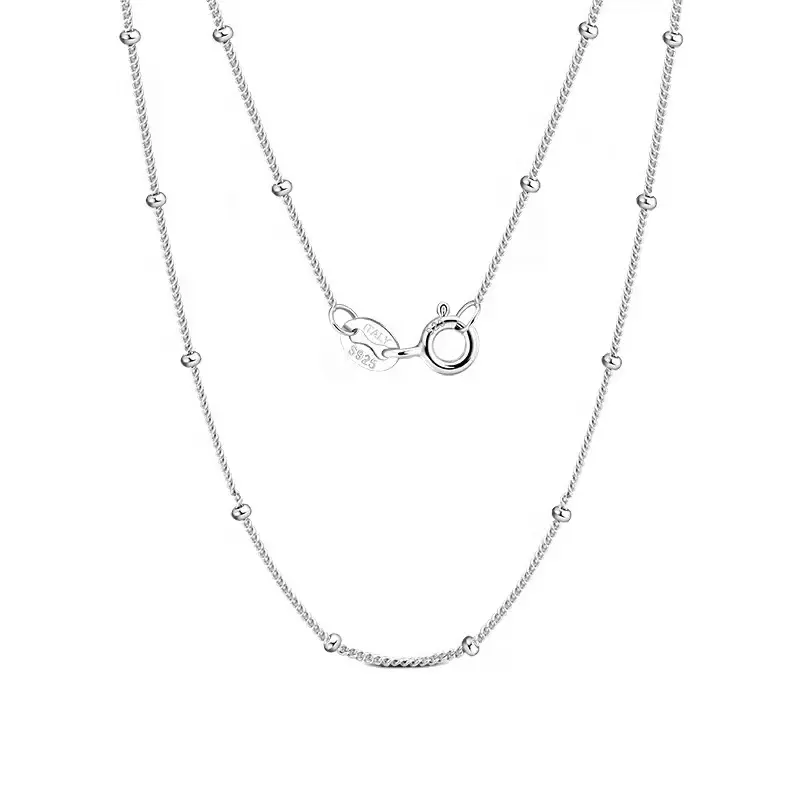 Cx012 colar de gargantilha minimalista, colar de miçangas de ouro 18k e prata para mulheres, gargantilhas s925