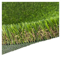 Realistischer Luxus Allwetter runder grüner Matten teppich 4 M x 25 m 2x25m künstliches grünes Gras für Hinterhof-Garten dächer