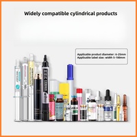 Machine d'étiquetage automatique horizontale haute vitesse avec chargeur automatique pour crayons, baumes à lèvres et autocollants pour contenants ronds en plastique