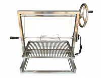 Santa Maria Grill Built in Brick Bbq Diy Cooking Grill Argentine Barbecue V Grille Hauteur Réglable avec Poulet Rôtisserie