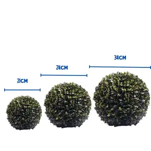 Xunmengyuan कृत्रिम topiary गेंद फैक्टरी आउटलेट इनडोर सजावटी शॉपिंग मॉल के लिए बोकसवुद topiary गेंद olastic हरे पौधे