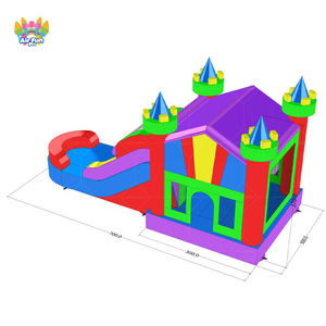Château <span class=keywords><strong>gonflable</strong></span> Airfunpro, usage commercial, double couche, épaissi, PVC écologique, combo châteaux gonflables - Product Image 6