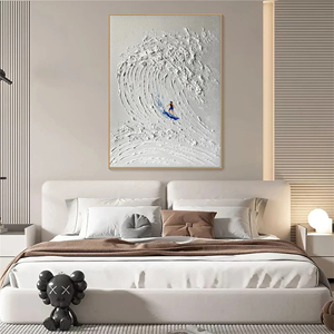 Pintura al Óleo Original al por Mayor, Pintada a Mano, de Cielo y Océano, Arte de Pared 3D en Tonos Neutros Suaves, Decoración para el Hogar, Hotel, Regalo para el Hogar, Decoración para el Hogar - Product Image 3