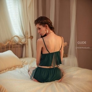 Bata de baño estilo kimono para mujer, de elastano/poliéster, con cierre de cordón de encaje, transpirable, transparente, tipo camisón de novia con tirantes - Product Image 5