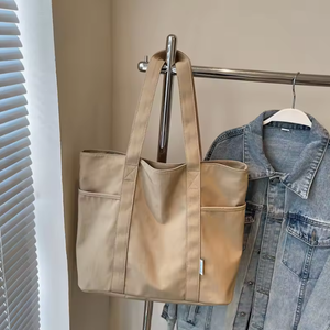 Sac à bandoulière en toile de coton personnalisable avec logo, sac à main en coton bio avec lettres, sac de shopping - Product Image 6