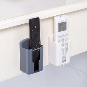 ที่วางรีโมทคอนโทรลแบบติดผนัง รูปทรงสี่เหลี่ยมผืนผ้า ไม่มีฝาปิด สีขาว สีเทา สีดำ ลายเรียบ ที่เก็บของติดผนังสำหรับทีวี เครื่องปรับอากาศ - Product Image 1