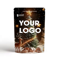 Le plus récent emballage de Noël populaire pochette imprimée personnalisée emballage chocolats bonbons usine sacs alimentaires en Mylar anti-odeur directe