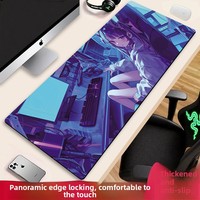 Tapis de souris extra large pour garçons, jeux e-sport, épaissi, point de couture renforcé, antidérapant, style anime, pour filles, bureau, ordinateur