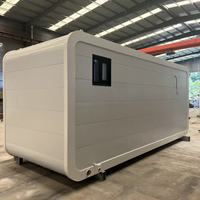 Maison Capsule 5800x2200x2450mm Conteneur en Acier Cabine Préfabriquée Chargeable Décoration Intérieure Personnalisée pour Jardin Hôtel Salon