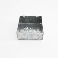 Boîte électrique carrée en acier galvanisé durable 4x4 avec support pour distribution basse tension