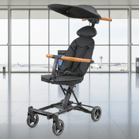 Poussette bébé Abon BS1698 Convertible Rider II, légère, compacte, 4-en-1, cadre en alliage d'aluminium, tissu PU, métal, charge maximale 15 kg