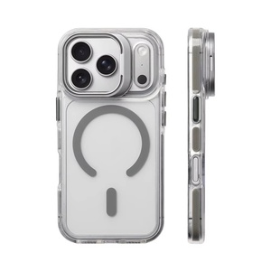 Fashion Magnetic Clear Phone <b>Case</b> For iPhone 17 12 13 Pro Max 16 15 14 Plus 17 Air With Hidden Lens Bracket Shockproof Cover - Product Image 4
