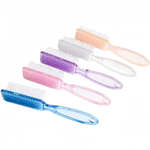 Paquete de 10 Cepillos de Limpieza para <span class=keywords><strong>Uñas</strong></span>, Cepillos Multifuncionales con Mango de Plástico Transparente, Removedor de Residuos, para Pedicura y Manicura - Product Image 3