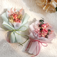 Bouquet de fleurs de rose pour mariage, boîte cadeau de mariage, cadeau de saint-valentin, fait à la main, bouquet de vraies roses conservées