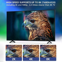 Câble 2.1 8K 60Hz 48 Gbps, paire torsadée coaxiale, gaine PVC, connecteurs plaqués or, pour moniteur, console de jeu, téléviseur, ordinateur, lecteur DVD