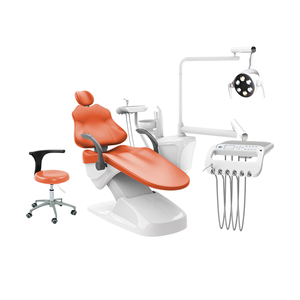 Fauteuil dentaire ergonomique avec système anti-collision, démarrage/arrêt progressif, électrovannes à tube importées et unité d'eau rotative - Product Image 1