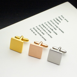 Fabricant Fournisseur – Ensemble de boutons de manchette en acier inoxydable personnalisables avec logo vierge pour hommes, pinces à cravate et boutons de manchette en métal de forme personnalisée - Product Image 6
