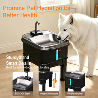 Fontaine à eau automatique pour chien Elecpet 2026 en acier inoxydable, design personnalisé avec réglage de la hauteur et fonction de détection, rechargeable