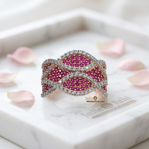 Anillo de dedo de oro amarillo real de 22 quilates para mujer, elegante, clásico, para fiesta, ocasión, diseño moderno y elegante, belleza duradera - Product Image 4