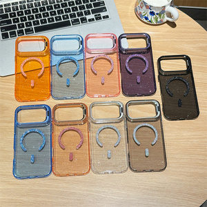 Coque magnétique transparente CHAOYIDIAN avec paillettes et support d'objectif pour <span class=keywords><strong>iPhone</strong></span> 17, 16, 15, 14, 13 Pro Max, compatible avec la recharge sans fil - Product Image 3