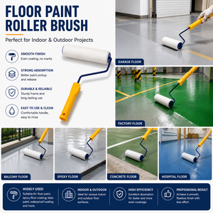 Professional Floor <b>Paint</b> <b>Roller</b> Brush Tool for Epoxy Polyurethane Floor Coating Application - Product Image 6
