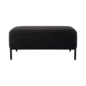 Modern Eco-Friendly <strong>Black</strong> Metal Base Soft Seat <strong>Storage</strong> <strong>Bench</strong> for Living Room Bedroom Lounge Entry Villas Hotels Apartments Gym - Product Image 5