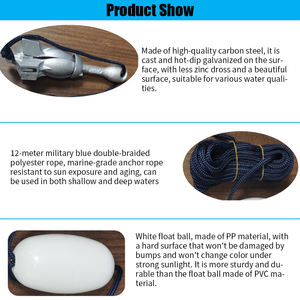 Kit de Ancla de Garra Plegable BST, Accesorios Marinos para Kayak y Barco para Pesca - Product Image 4