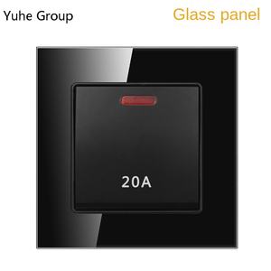 Interruptor de Pared Táctil de Vidrio Templado de Alta Calidad, Interruptor Electrónico de Pared para Hotel, Interruptor de 3 Pines, 1 Vía/2 Vías, Enchufe IP20 de 2 Tomas - Product Image 2