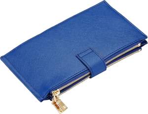 Portefeuille long de luxe vintage anti-RFID étanche pour hommes et femmes, avec plusieurs emplacements pour cartes, fermeture éclair croisée, pochette de téléphone fine, pochette de voyage - Product Image 4