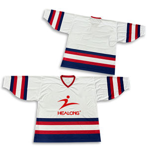 Jersey de hockey personalizado al por mayor con logotipo de equipo, OEM estilo uniforme para ropa deportiva, impresión por sublimación, diseño gráfico - Product Image 5