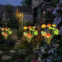 Lampes solaires LED TSINYE en forme de champignon, 12 LED, IP44, pour extérieur, pelouse, véranda, patio, jardin