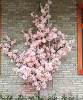 Ranting Bunga Sakura Cherry Blossom Jepang Warna Pink dari Sutra Buatan untuk Dekorasi Dinding Latar Belakang Pernikahan