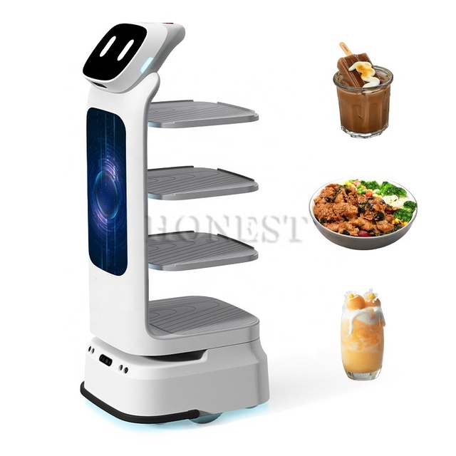 Intelligent Control Smart Delivery Robot / Robot Waiter for Restaurant / Robots Humanoids Smart Intelligent