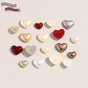 Pegatinas de resina en forma de corazón de Nantong, brillantes, 2D, accesorios de joyería DIY para decoración de cabello, teléfono y uñas. - Product Image 3
