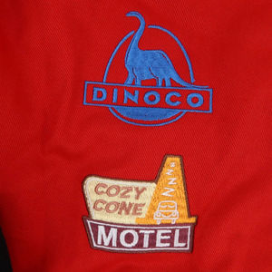 เสื้อแจ็คเก็ตบอมเบอร์แบบมีซิปสำหรับผู้ใหญ่ ลายการ์ตูนรถยนต์ ปักโลโก้ตามสั่ง คุณภาพสูง สำหรับเด็กผู้ชาย - Product Image 2